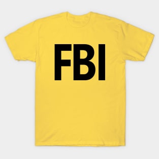 FBI Shirt FRONT Print Black T-Shirt